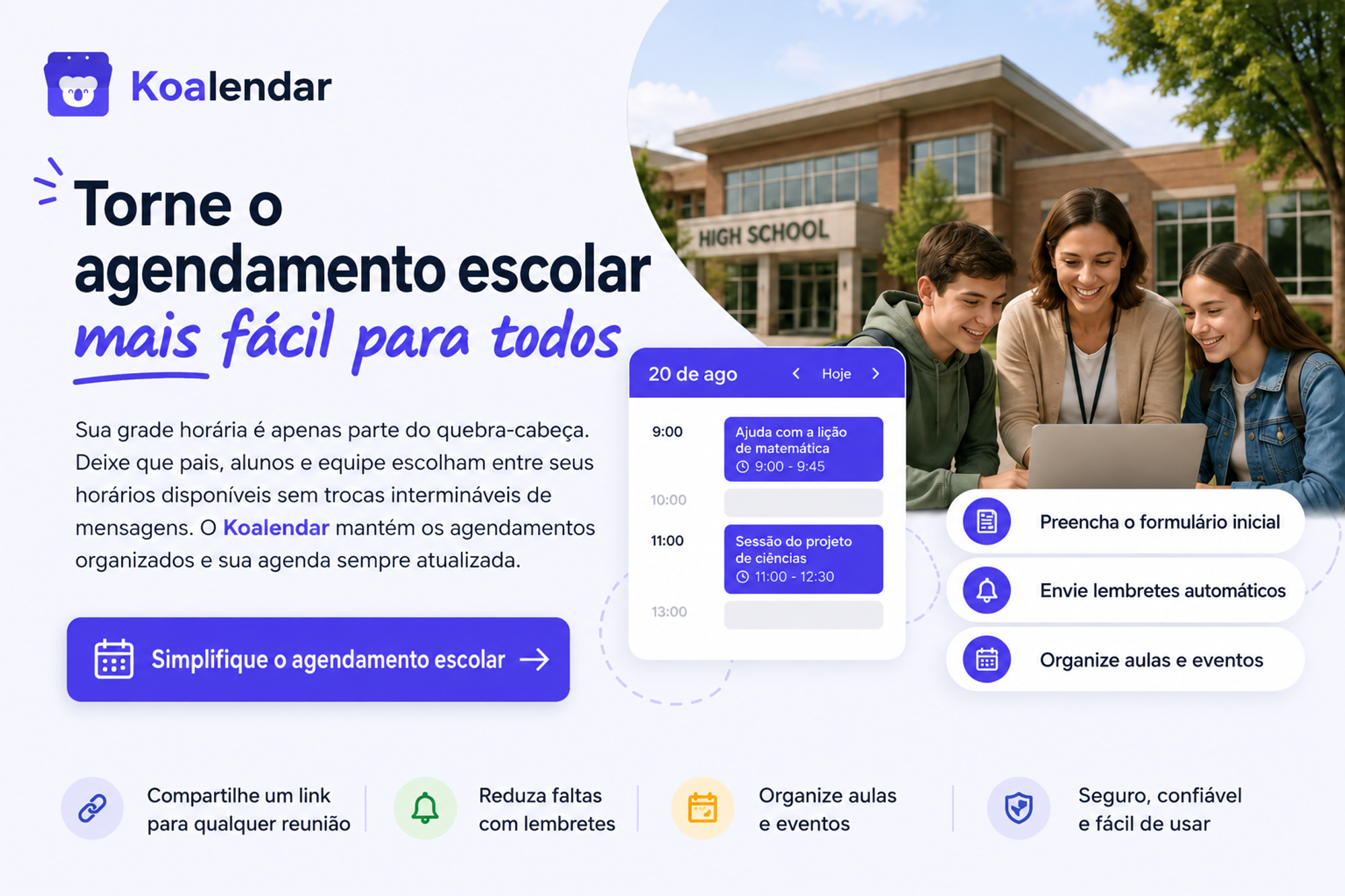 simplifique o agendamento escolar com o Koalendar